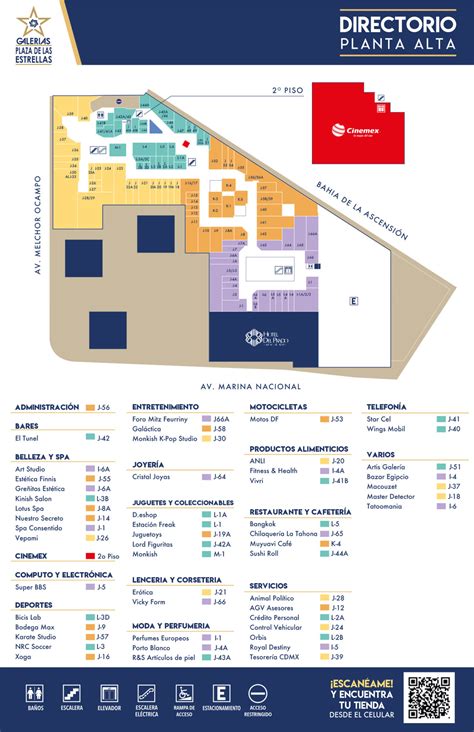 Mapa de tiendas .